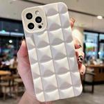 For iPhone 15 Pro 3D Grid TPU Phone Case(White)