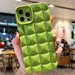 For iPhone 15 Pro 3D Grid TPU Phone Case(Green)