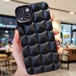 For iPhone 15 3D Grid TPU Phone Case(Black)