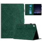 For Samsung Galaxy Tab A7 2020 T500 Honeycomb Embossed Leather Smart Tablet Case(Green)