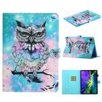 For iPad Pro 11 2024 Colored Drawing Pattern Flip Leather Smart Tablet Case(Owl)