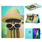 For iPad Pro 11 2024 Colored Drawing Pattern Flip Leather Smart Tablet Case(Cactus)