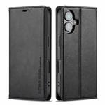 For iPhone 16 Plus LC.IMEEKE RFID Anti-theft Leather Phone Case(Black)