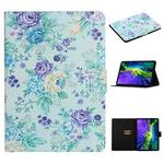 For iPad 10th Gen 10.9 2022 Flower Pattern Flip Leather Smart Tablet Case(Purple Flower)