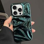 For iPhone 15 Pro Water Ripple Electroplating Paint TPU Phone Case(Bright Green)