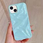 For iPhone 14 Plus Water Ripple Electroplating Paint TPU Phone Case(Sky Blue)