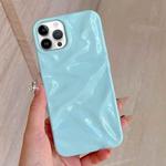 For iPhone 14 Pro Water Ripple Electroplating Paint TPU Phone Case(Sky Blue)