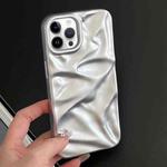 For iPhone 13 Pro Water Ripple Electroplating Paint TPU Phone Case(Silver)