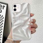 For iPhone 12 Water Ripple Electroplating Paint TPU Phone Case(White)