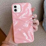 For iPhone 16 Water Ripple Electroplating Paint TPU Phone Case(Pink)