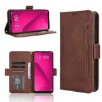 For T-Mobile Revvl 7 5G Skin Feel Calf Texture Card Slots Leather Phone Case(Brown)