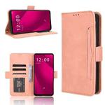 For T-Mobile Revvl 7 Pro 5G Skin Feel Calf Texture Card Slots Leather Phone Case(Pink)