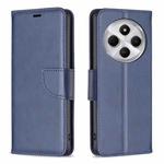 For Redmi 14C 4G Lambskin Texture Pure Color Flip Leather Phone Case(Blue)