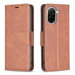 For Redmi A5 4G 171.7mm Lambskin Texture Pure Color Flip Leather Phone Case(Brown)