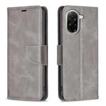 For Redmi A5 4G 171.7mm Lambskin Texture Pure Color Flip Leather Phone Case(Grey)
