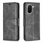 For Redmi A5 4G 171.7mm Lambskin Texture Pure Color Flip Leather Phone Case(Black)