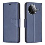 For Redmi K80 / K80 Pro Lambskin Texture Pure Color Flip Leather Phone Case(Blue)