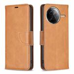 For Redmi K80 / K80 Pro Lambskin Texture Pure Color Flip Leather Phone Case(Yellow)