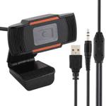 1080P 25fps HD Computer Camera Integrated Microphone USB Web Cam(Black)