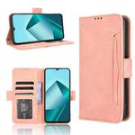 For Wiko T20 Skin Feel Calf Texture Card Slots Leather Phone Case(Pink)