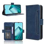 For Wiko T20 Skin Feel Calf Texture Card Slots Leather Phone Case(Blue)