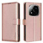 For Redmi Note 14 Pro 5G / Note 14 Pro+ 5G  Litchi Texture RFID Anti-theft Leather Phone Case(Gold)