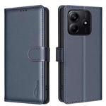 For Redmi Note 14 4G 163.25mm Litchi Texture RFID Anti-theft Leather Phone Case(Blue)