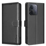 For Redmi 15C 4G 173.1mm / 15C 5G 173.1mm Litchi Texture RFID Anti-theft Leather Phone Case(Black)