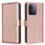 For Redmi 15C 4G 173.1mm / 15C 5G 173.1mm Litchi Texture RFID Anti-theft Leather Phone Case(Gold)