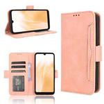 For Fujitsu Arrows We2 Skin Feel Calf Texture Card Slots Leather Phone Case(Pink)