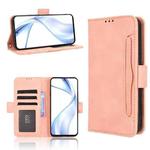 For Fujitsu Arrows Alpha F-51F Skin Feel Calf Texture Card Slots Leather Phone Case(Pink)