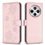 For Redmi 14C 4G Four-leaf Embossed Leather Phone Case(Pink)