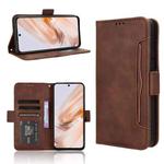 For Redmi 13 4G / Note 13R 5G Skin Feel Calf Texture Card Slots Leather Phone Case(Brown)