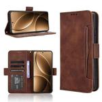 For Redmi K80 / K80 Pro Skin Feel Calf Texture Card Slots Leather Phone Case(Brown)