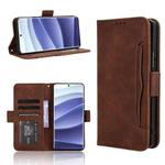 For Redmi Note 14 Pro+ 5G Skin Feel Calf Texture Card Slots Leather Phone Case(Brown)