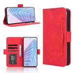 For Redmi Note 14 4G 164.84mm EU Version Skin Feel Calf Texture Card Slots Leather Phone Case(Red)