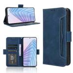 For Redmi Note 14 4G 164.84mm EU Version Skin Feel Calf Texture Card Slots Leather Phone Case(Blue)