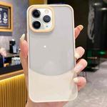 For iPhone 11 Pro Max Dual Color Stitching PC Hybrid TPU Phone Protective Case(White)