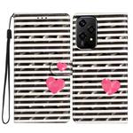 For Honor 200 Lite Global 3D Pattern Leather Phone Case(Striped Heart)