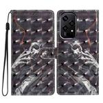 For Honor 200 Lite Global 3D Pattern Leather Phone Case(Skull)