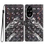 For Honor 200 Pro 3D Pattern Leather Phone Case(Skull)