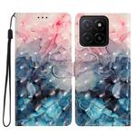 For Honor X5b 4G 3D Pattern Leather Phone Case(3D Pink Blue Marble)