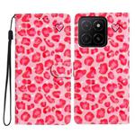 For Honor X5b 4G 3D Pattern Leather Phone Case(Pink Leopard Print)