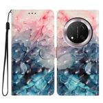 For Honor X9c 5G 3D Pattern Leather Phone Case(3D Pink Blue Marble)