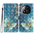 For Redmi Note 14 Pro+ 5G 3D Pattern Leather Phone Case(3D Butterfly)