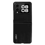 For Huawei nova Flip PC Hybrid Aluminum Alloy Brushed Shockproof Phone Case(Black)