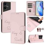 For Tecno Pova Neo 3 Smile Embossing RFID Leather Phone Case(Pink)