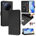 For Tecno Camon 40 Premier Smile Embossing RFID Leather Phone Case(Black)
