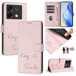 For Infinix Zero 30 5G Smile Embossing RFID Leather Phone Case(Pink)