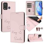 For itel P17 / A27 Smile Embossing RFID Leather Phone Case(Pink)